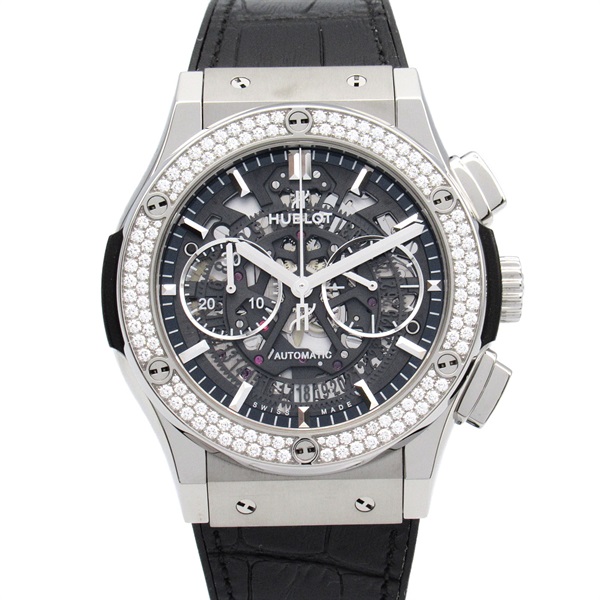 HUBLOT Classic Fusion Aero Chrono Wrist Watch 525.NX.0170.LR.1104 Auto Ti croco