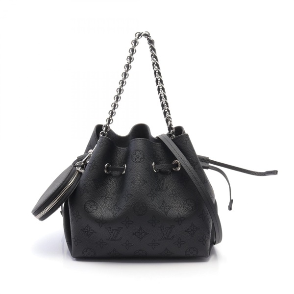 LOUIS VUITTON Bella 2way Shoulder Bag M57070 Mahina leather Black Used Women LV