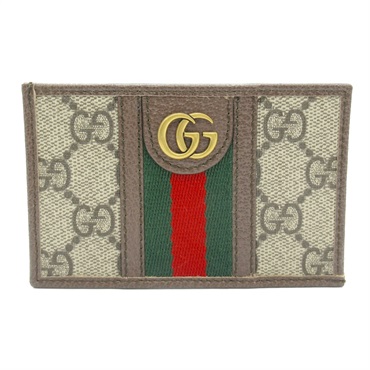 GUCCI GG Marmont Sherry Line Card Case holder 597617 canvas Brown Used