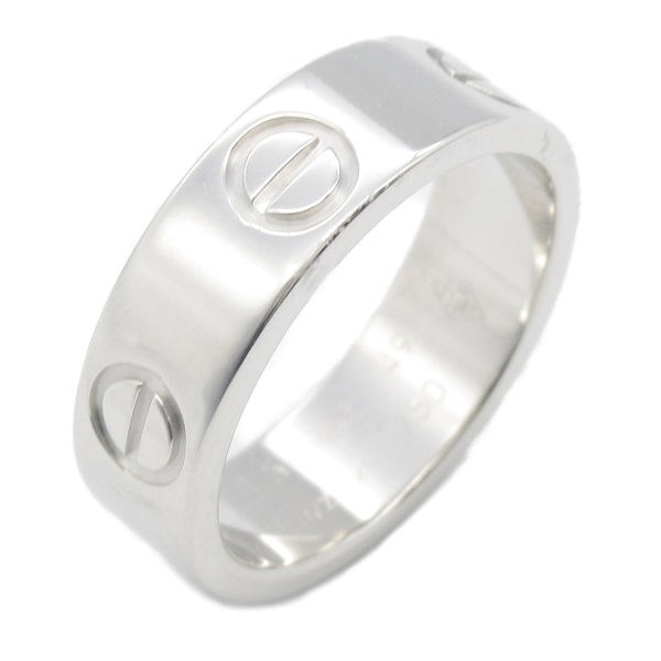 CARTIER Love Ring 18KWG White Gold Used unisex size 4.75 #49