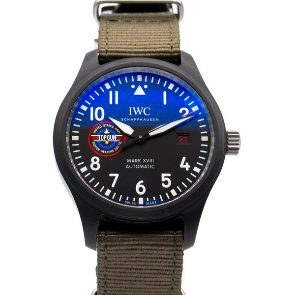 IWC mark 18 top gun Wrist Watch IW324712 Automatic ceramic Nylon Used mens