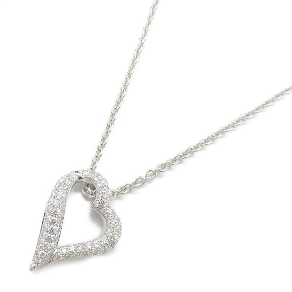 Boucheron B Collection Diamond Necklace Pendant 18KWG White Gold Used women