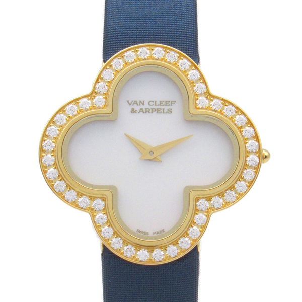 Van Cleef 
Arpels Alhambra diamond Watch VCARM95900 Quartz K18 Leather Women