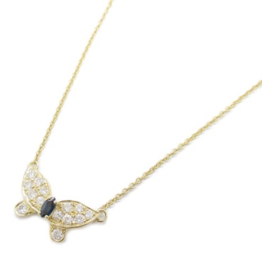 Van Cleef 
Arpels Papillon Necklace 18KYG sapphire diamond Blue Used women