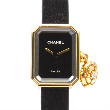 CHANEL Premiere Camellia Collection Wrist Watch H6361 Quartz K18YG titanium lady