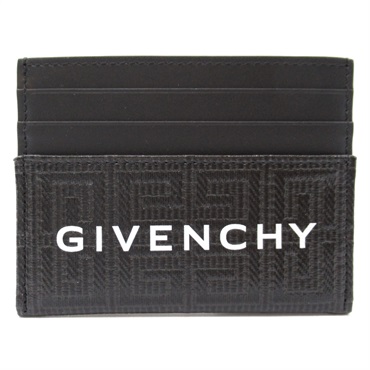 GIVENCHY Card Case BK6099K1LF001 PVC coated canvas Black NEW mens logo