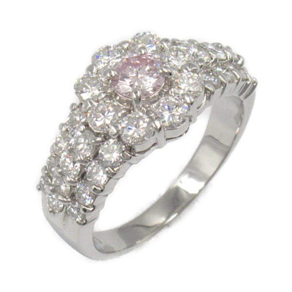 JEWELRY Pink Diamond Ring Pt900 Platinum Used women US size 6.5