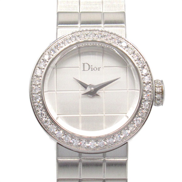 Dior La Di Do Wrist Watch CD040111 Quartz Stainless Steel Used Women