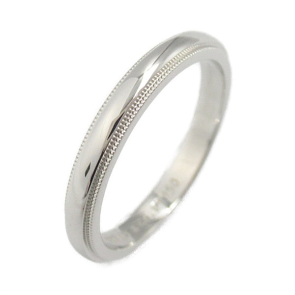 TIFFANY＆CO Milgrain ring band #7.25 US size Pt950 Platinum Used