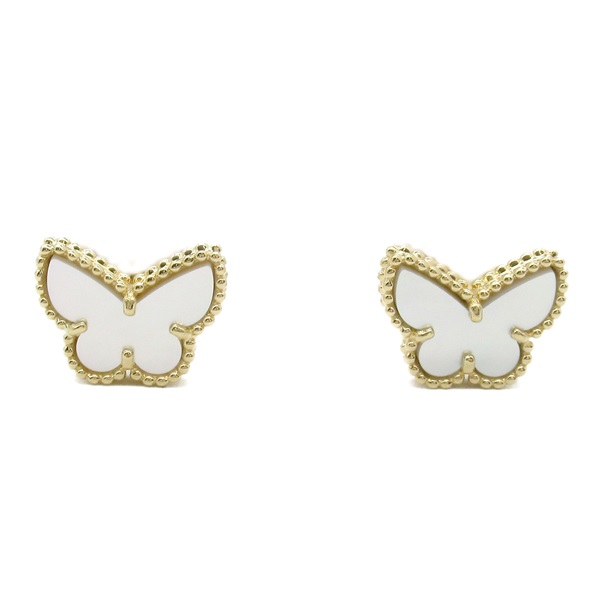 Van Cleef 
Arpels Sweet Alhambra Papillon Pierced earrings 18KYG Mother of pearl