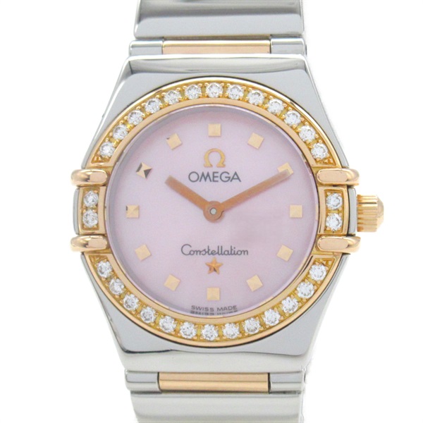 OMEGA Constellation Mini My Choice Diamond Wrist Watch 1368.73 Quartz K18PG SS