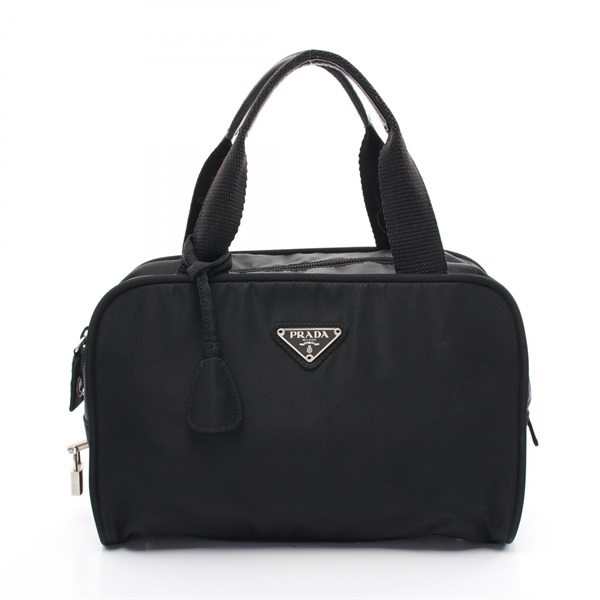 PRADA DILIGENZA Handbag B7566 Nylon Black Used Women logo