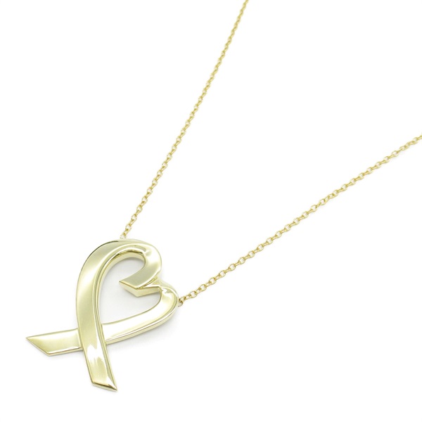 TIFFANY＆CO Loving Heart Necklace pendant 63.5cm K18 Yellow Gold Used