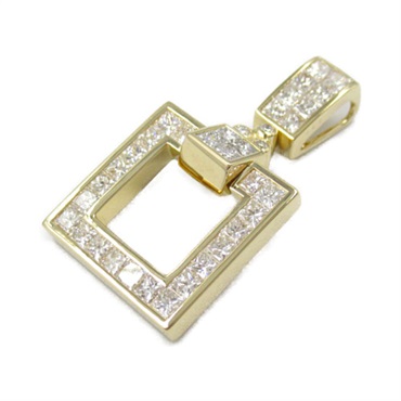 JEWELRY Diamond Pendant top 18KYG Yellow Gold Used women