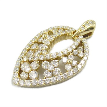 JEWELRY Diamond Pendant top 18KYG Yellow Gold Used women