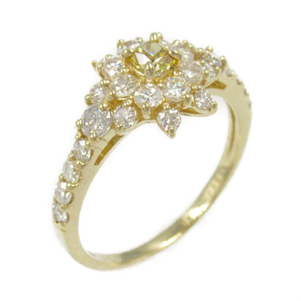 JEWELRY Yellow Diamond Ring 18KYG Yellow Gold Used women US size 6