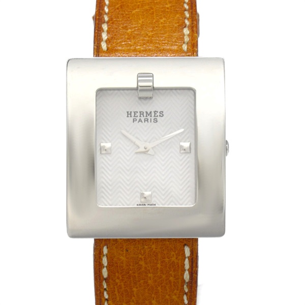 HERMES Belt Wrist Watch BE1.210 Quartz Stainless Steel Leather belt Used Women