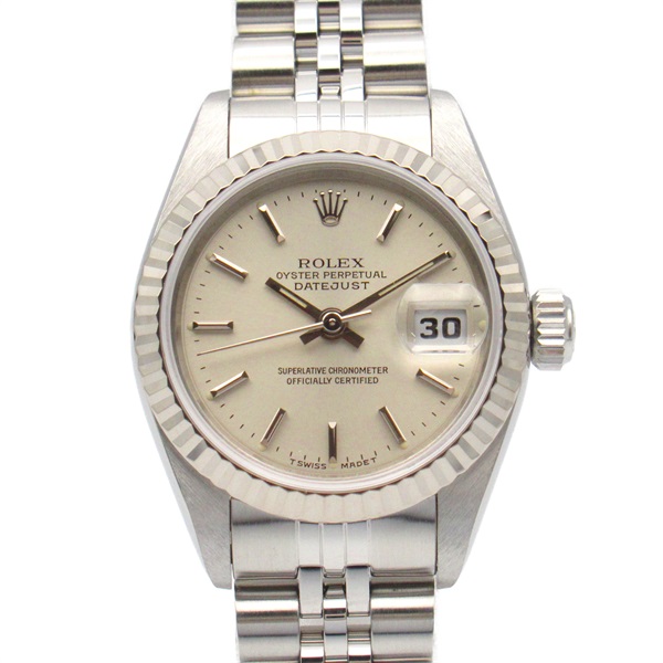 ROLEX Datejust U Wrist Watch 69174 Automatic K18 WG White Gold SS Used Women