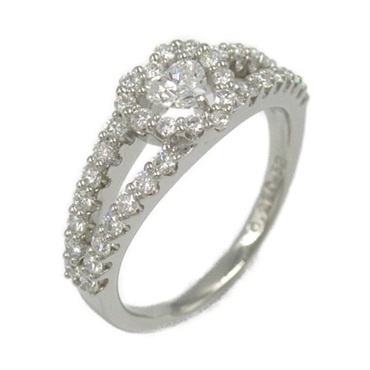 JEWELRY Diamond Ring Pt900 Platinum Used US size 5.75 women