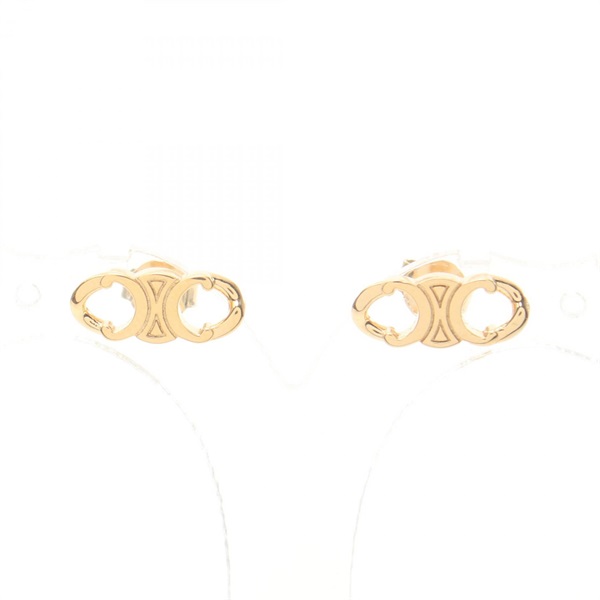 CELINE Triomphe Gourmette Studs Pierced earrings Gold Plated