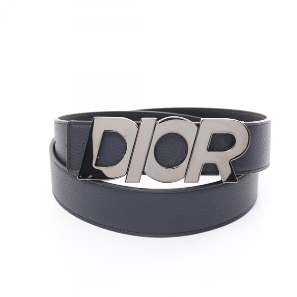 Christian DIOR logo reversible belt 4335RUTAMH16Q95 leather Navy Black