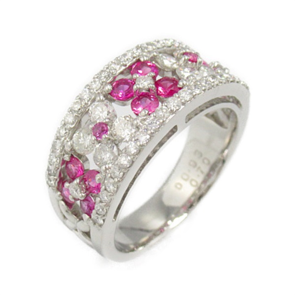 JEWELRY Sapphire Diamond Ring Pt900 Platinum Pink Used US size 6.25 women