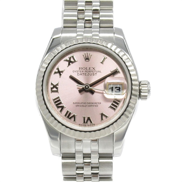 ROLEX Datejust Wrist Watch 179174 Auto 18KWG White Gold SS Used women PK