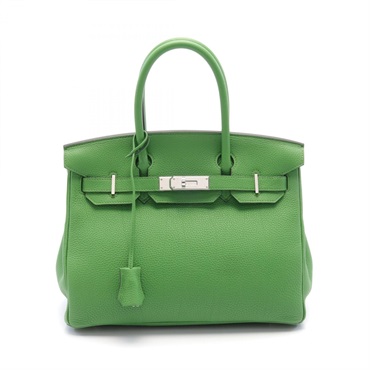 HERMES Birkin 30 Hand bag B 030520CP Togo leather Vert Yucca Used SHW