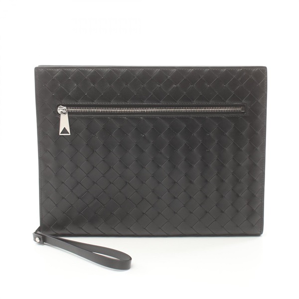 BOTTEGA VENETA Intrecciato business clutch bag 732638V2E418803 leather Black