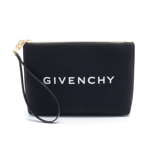 GIVENCHY business clutch bag BB60KSB1F1001 canvas Black White Used Women 1