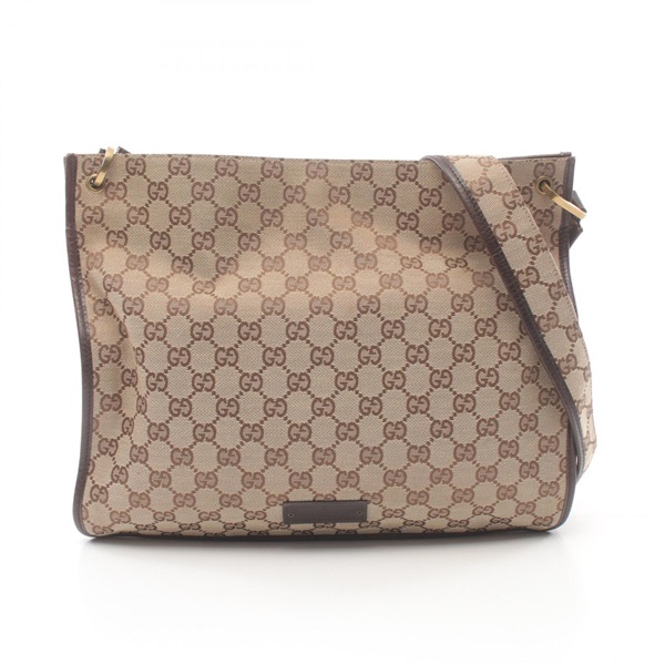 GUCCI GG canvas Shoulder crossbody Bag 90656 canvas leather Beige Brown