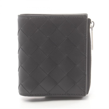 BOTTEGA VENETA Intrecciato Bi-fold wallet 775546VCPQ48803 leather Black NEW mens