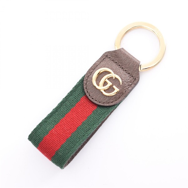 GUCCI Ophidia Sherry Line key ring holder 523161HE2NG8742 leather canvas Brown