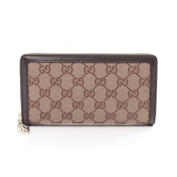 GUCCI Luce GG Canvas Around long wallet purse 790035FADHW9742 canvas leather bn