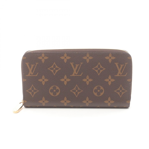 LOUIS VUITTON Zippy long wallet M42616 Monogram canvas Brown Used unisex LV