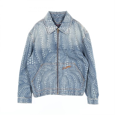 LOUIS VUITTON All Over Pumpkin Denim Jacket #50 RM232H YN3 HOA30W cotton Blue