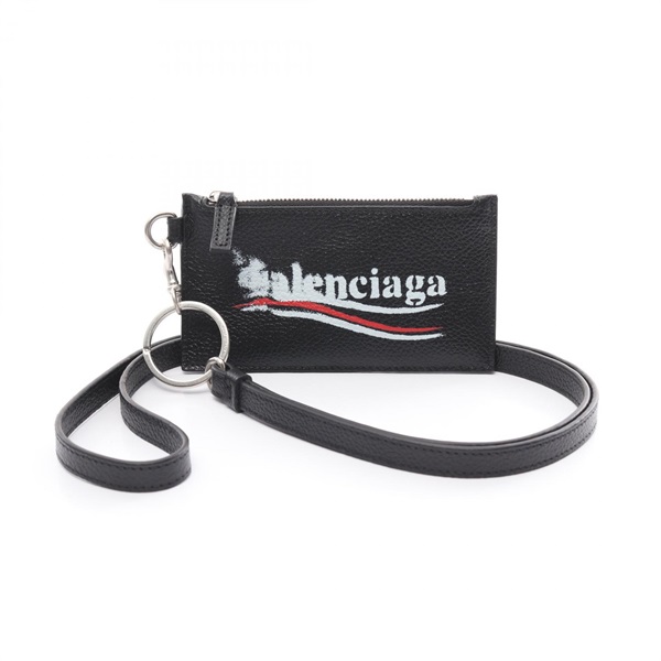 BALENCIAGA coin purse wallet 5945482AA3B1000 leather Black NEW mens