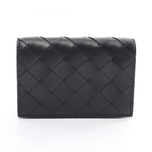 BOTTEGA VENETA Intrecciato Card Holder 667141VCPP38425 leather Black NEW mens