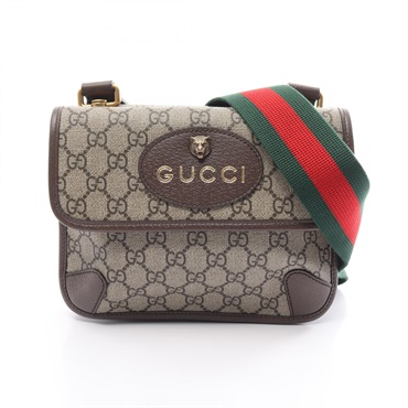 GUCCI GG Supreme Small Messenger Shoulder Bag 5010509C2VT8745 canvas leather