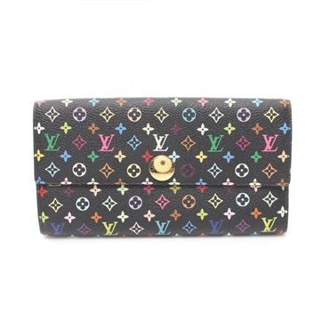 LOUIS VUITTON Portefeuille Sarah wallet M93747 Monogram Multicolore Black Used