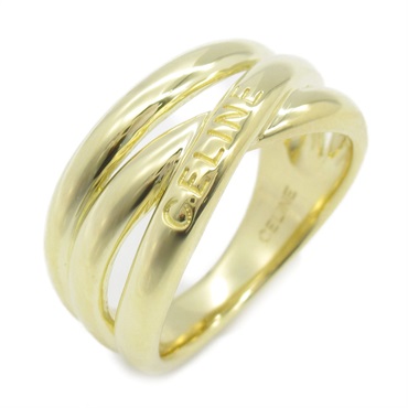 CELINE Ring K18 YG Yellow Gold Used US#6