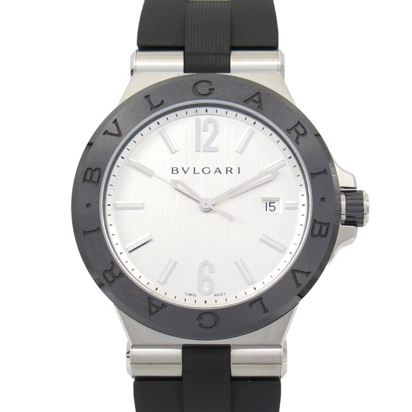 BVLGARI Diagono Wrist Watch DG42SC Automatic Stainless Steel rubber Used mens