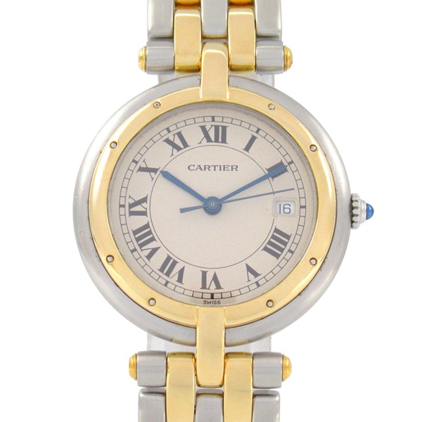 CARTIER PANTHERE Vendome LM 2 Row Wrist Watch 83084242 Quartz K18 YG SS Women