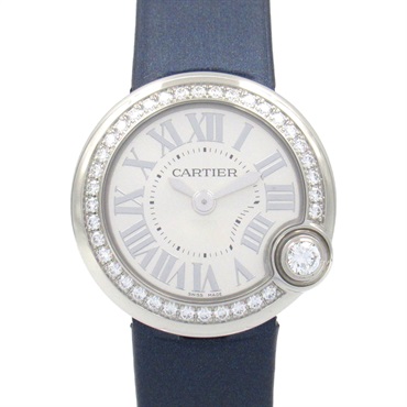 CARTIER Ballon Blanc de Cartier Diamond Bezel Wrist Watch W4BL0002 Quartz Stainless Steel Leather be