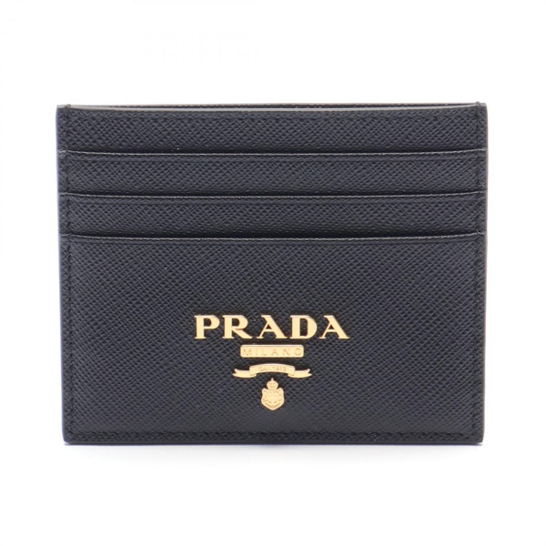 PRADA SAFFIANO PRINT Card Case holder 1MC025QWAF0002 leather Black