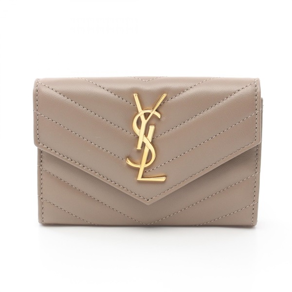 SAINT LAURENT PARIS Cassandra Small Envelope Card Holder 414404AAA441722 leather