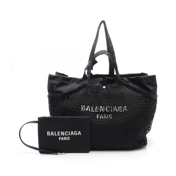 BALENCIAGA 24/7 Large 2way Tote Bag 7917932AA461069 Nylon Black NEW Women