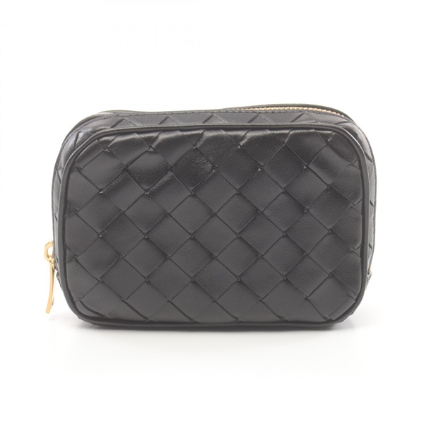 BOTTEGA VENETA Intrecciato Pouch purse 776873V3IV08425 leather Black