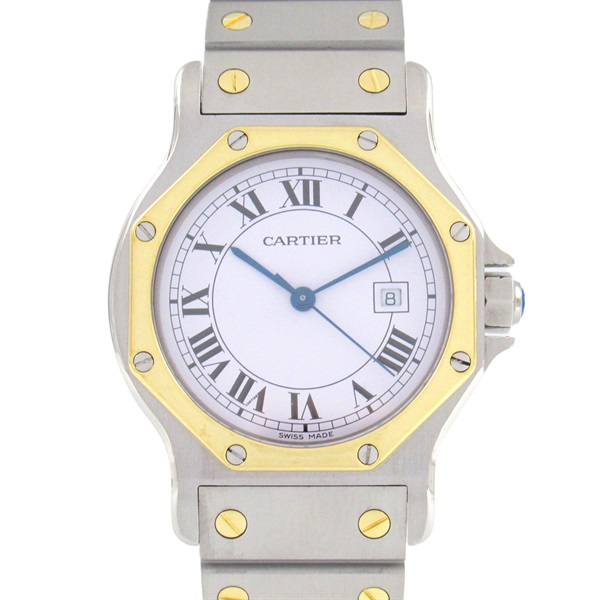 CARTIER Santos Octagon LM Wrist Watch 81037288 Automatic winding K18 (Yellow Gold) Stainless Steel U