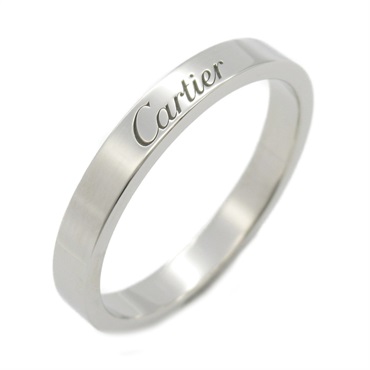 CARTIER C de Cartier wedding band Ring #8.5 US size Pt950 Platinum Used